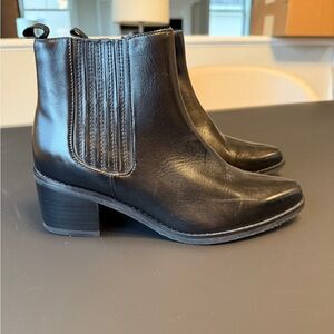 Blonde Black Ankle Boots